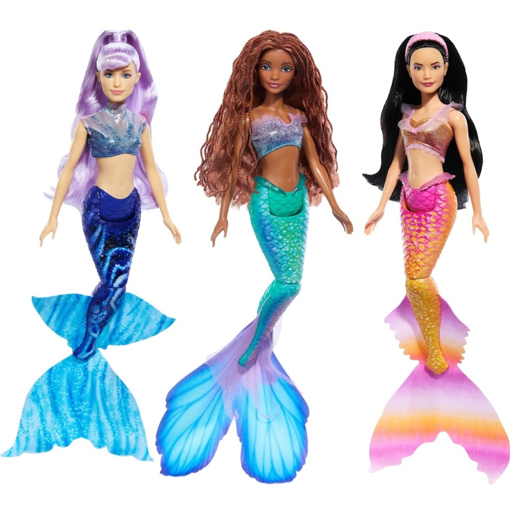 Disney The Little Mermaid Ariel and Sisters Doll Set 3 Mermaid Dolls